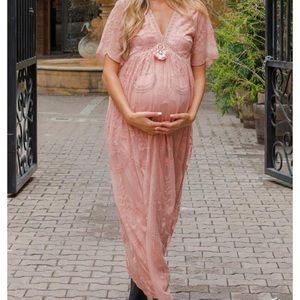 Pink Blush Maternity Dress